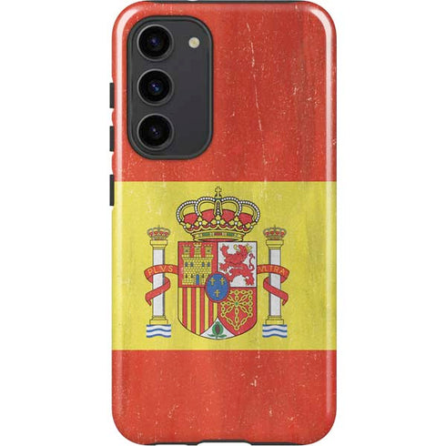 Spain Flag Distressed Galaxy S23 Plus Pro Case